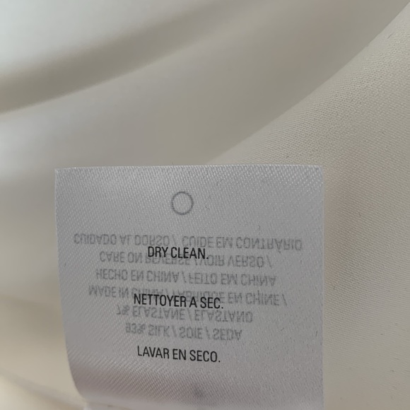 SZ SP Elie Tahari Cream/Gray Elie Long Sleeve Blouse - Picture 4 of 6